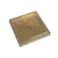 Boîte d'emballage transparente en plastique pour pâtisseries et confiseries, en PET de qualité alimentaire, carrée, dorée, pour cadeaux de fête, boîtes à friandises, boîte cadeau en plastique pour dattes