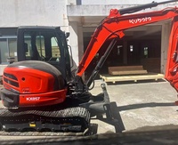 Mini-excavatrice sur chenilles d'occasion KX057, d'origine japonaise, excavatrice hydraulique KX057, petite excavatrice 057