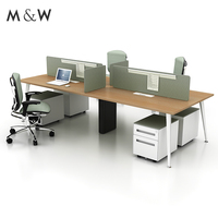 M & W Fashion Person Workstation Pc Panel Furniture Open Work Space Office Desk
