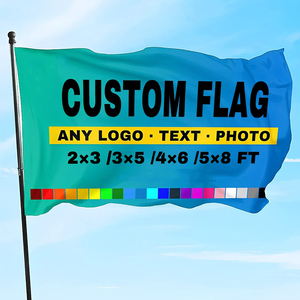 Customized 3x5ft 100D Polyester Advertising Flag 150x90cm Promotional Banner with Logo Design National Flag Style