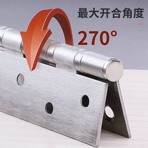 Charnières en acier inoxydable 304 épaissies, pliables à 180 degrés, pour meubles, portes, boîtes à moteur, boîtes en bois, machines - Product Image 4