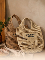 Sacs fourre-tout tendance 2027 : Sacs à main brodés à la main avec lettres uniques et design ajouré – Articles de boutique cadeau