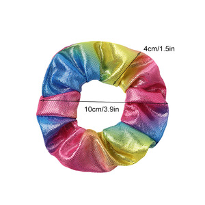Nueva llegada al por mayor <span class=keywords><strong>de</strong></span> varios colores impreso seda satén terciopelo tamaño pequeño <span class=keywords><strong>Scrunchies</strong></span> conjunto para niñas lazos para el cabello - Product Image 3