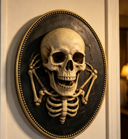 Nouvelle figurine squelette de pirate en résine peinte à la main, réaliste, pour Halloween, sculpture d'os de pirate pour maison hantée, artisanat pour une ambiance festive