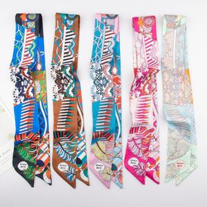 Set de Pañuelos de Seda y Accesorios para el Cabello para Mujer, Má<span class=keywords><strong>s</strong></span> Vendidos, con Lazo Largo y Dulce para Venta al por Mayor y Decoración de Bolsos - Product Image 1