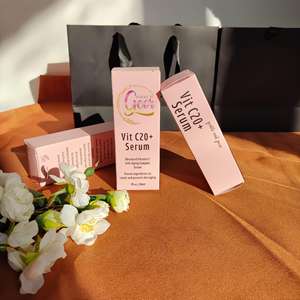 Cajas de Embalaje de Papel Rosa Plegables para Esencias Líquidas, Cajas de Cartón Blanco para Cosméticos con Logotipo Personalizado - Product Image 2