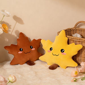 Nuevo Cojín de Peluche con Forma de Hoja de Arce, Decoración para el Hogar y el <span class=keywords><strong>Sofá</strong></span>, Regalo de Cumpleaños para Niños, Cojín Suave con Simulación de Hoja - Product Image 4
