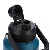 Mejor Precio, Botella de Agua Deportiva con Aislamiento al Vacío de Doble Pared, de Acero Inoxidable 304, Ecológica, con Agarre Ergonómico, 64oz/128oz, Termo, 12-24 horas