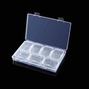 กล่องใส่เครื่องประดับพลาสติกใสพร้อมช่องเก็บของ 7 ช่องสำหรับอุปกรณ์เสริมชิ้นส่วนขนาดเล็กใช้สำหรับเดินทาง - Product Image 4