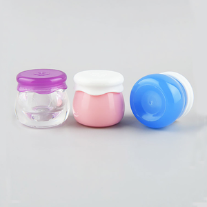 Boş sevimli şeffaf yeşil pembe siyah akrilik krem dudak balsam kabı kavanoz özel boş plastik krem kavanozu - Product Image 3