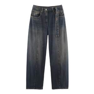 PB&ZA <span class=keywords><strong>Jeans</strong></span> da Donna 2025 Nuovi alla Moda, Stile Vintage a <span class=keywords><strong>Vita</strong></span> <span class=keywords><strong>Bassa</strong></span>, Gamba Larga, Chiusura con Cerniera, Pantaloni in Denim alla Caviglia - Product Image 2
