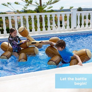 Jeux de piscine gonflables en PVC pour adultes et enfants : Jeu de joute sur les troncs gonflables, radeau gonflable, flotteurs de piscine - Product Image 5