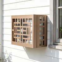 Cache-unité extérieure pour climatiseur en alliage d'aluminium avec design creux pour la ventilation et la réduction du bruit