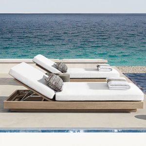 Tumbona <span class=keywords><strong>de</strong></span> jardín <span class=keywords><strong>de</strong></span> <span class=keywords><strong>madera</strong></span> <span class=keywords><strong>de</strong></span> teca para exteriores, muebles <span class=keywords><strong>de</strong></span> playa para Patio <span class=keywords><strong>de</strong></span> ocio personalizables modernos <span class=keywords><strong>de</strong></span> gama alta impermeables - Product Image 2