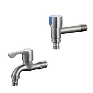 Grifo de acero inoxidable Crane Crown con válvula de cerámica de 20 mm para lavadora con caño extendido - Product Image 4