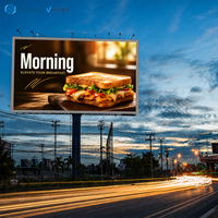 Écran LED matriciel extérieur P5 P6 P8 P10 en gros, panneau publicitaire sur poteau pour la publicité routière et la promotion en bord de route