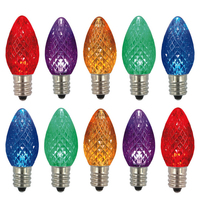Ampoule led e14 multicolore fraise, pièces de rechange, filament led E12 C7 0.6W pour décoration de noël