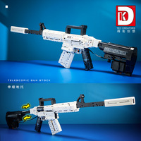 DK Jouet de Construction Pistolet en Briques – Modèle en Plastique DIY à Lancement Continu – Kit Créatif Éducatif STEM
