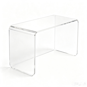Présentoir en acrylique ultra-transparent de 5 mm de long, en forme de U, avec bords arrondis et pliés à chaud, <span class=keywords><strong>pour</strong></span> <span class=keywords><strong>petite</strong></span> figurine, <span class=keywords><strong>collection</strong></span> de bureau à niveaux - Product Image 1