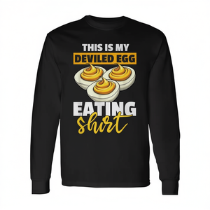 Esta es mi camiseta de manga larga con estampado de huevo relleno de queso. - Product Image 2