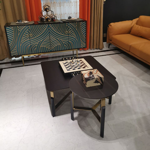 Mesas de Centro de Lujo de Madera para Sala de Estar, Diseño Contemporáneo, Color Negro, Madera Maciza Italiana, Modelo VL IPE-CT - Product Image 4