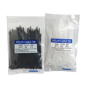 Free sample 4'' 6'' 8'' 10'' length zip tie Nylon66 plastic tie self locking numbered cable tie sizes