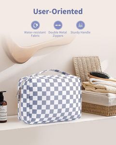 Portable Toiletry <b>Cosmetic</b> Travel <b>Bag</b>, <b>Large</b> Water Resistant Hanging Makeup Organizer Storage Pouch Case - Product Image 4