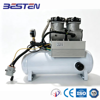 Compresseur d'air sans huile 12V/24V DC pour modifications de véhicules, pompe pneumatique pour nouvelles sources d'énergie avec réservoir de gaz