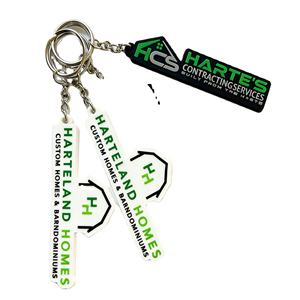 Customizable Soft PVC <b>Key</b> <b>Chains</b> Personalized Logo Keychains Business Personal Gift Soft Rubber Promotional Carabiners Souvenir - Product Image 2
