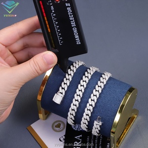 Collar de Plata con Cadena Cubana y Diamante Moissanite VVS de Una Hilera Yu Ying de 6mm 8mm para Hombre, Diseño de Joyería Hip Hop Rapera - Product Image 2