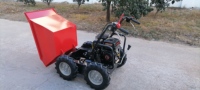 CE-geprüfter 6,5-PS-Benzin-Mini-Lader Selbst laden der Mini-Site-Dumper-Beton-Buggy für Farm Engine Gearbox-Raupen lader