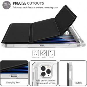 2023 nouvel étui mince pour tablette pour <span class=keywords><strong>iPad</strong></span> Air 5e/<span class=keywords><strong>4e</strong></span> <span class=keywords><strong>génération</strong></span> 10.9 <span class=keywords><strong>pouces</strong></span> 2022/2020 <span class=keywords><strong>Pro</strong></span> <span class=keywords><strong>11</strong></span> couverture arrière en PC dur transparent avec porte-crayon - Product Image 4