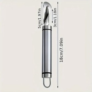 Pelador de cítricos duradero de acero inoxidable con mango ergonómico de fácil agarre, apto para uso doméstico para pelar naranjas y limones - Product Image 3