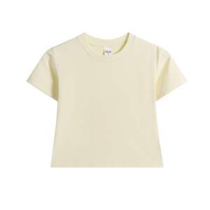 T-shirt court tendance Y2K pour femme, essentiel, mignon, doux, coupe ajustée, manches courtes, col rond - Product Image 1