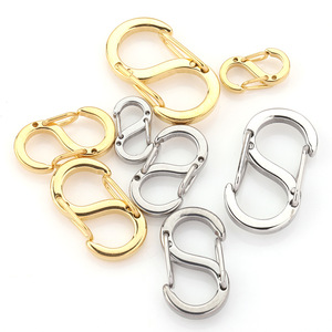 Hebilla Plana de Doble Cabeza en Forma de S de Acero Inoxidable, Dorada y Plateada, Tipo Ocho, para Cadena de Joyería y Bolsos H1286 - Product Image 5