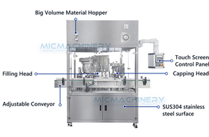 Macchina per il riempimento di fiala in polvere iniettabile per crimpatura orale automatica - Product Image 2