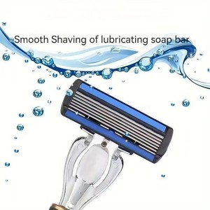 Six Layer Manual <b>Razor</b> Stainless Steel Blade Men's Face Shaving <b>Razor</b> Chinese Style Design - Product Image 3