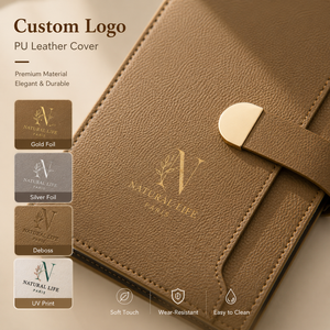 Carnet A5 personnalisé en cuir PU doux au toucher avec fermeture magnétique et pochette pour cartes, idéal pour l'écriture professionnelle - Product Image 3