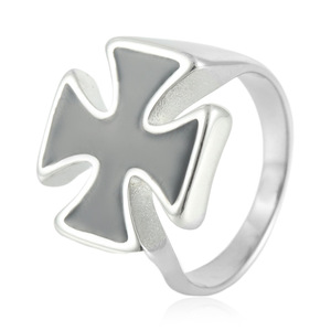 Men's Titanium Steel <b>Cross</b> <b>Ring</b> Gold Color Punk Style Jewelry Gift - Product Image 3
