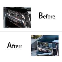 High Quality New 12V 3 Lens LED Headlights Yo Ta 30AGH Alphard 2015-2018 2 Lens Upgrade 3 Eye Head Lamp Gold Style