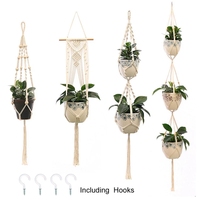 Suspension de plante en macramé faite à la main, porte-plante, pot de fleurs suspendu pour décoration murale, panier suspendu pour plantes