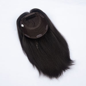 Vente en gros, livraison rapide : Topper et toupets en cheveux humains 100% vierges bruts européens russes, base en peau 8x8'', pour femmes souffrant de perte de cheveux - Product Image 2