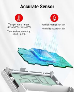 Thermomètre hygromètre numérique Bluetooth pour intérieur, maison, pièce, serre - Product Image 3