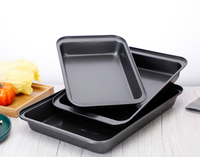Moule à gâteau rectangulaire en acier au carbone noir de 32 cm, 37 cm, 42 cm, antiadhésif, pour pain, toast, pain de mie, pour four