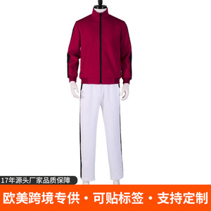 Inarizaki High School Volleyball Club Jacket Unisex Breathable <b>Tracksuit</b> Red 380g Simple Design - Product Image 4