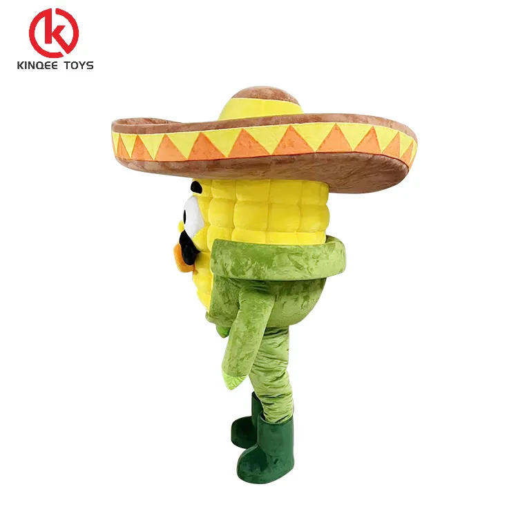 Kinqee Custom Cosplay Unisex personaggio dei cartoni animati gonfiabile parco giochi vestire mascotte Costume di mais per adulti