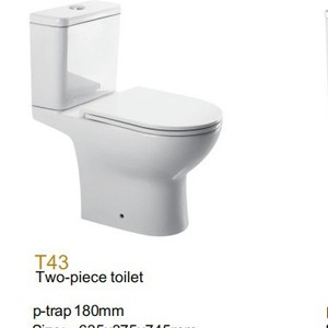 WC monobloc en céramique blanche T20 avec réservoir d'eau séparé, vidange horizontale, pour hôtel - Product Image 3