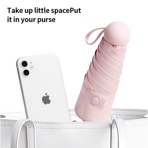 Mini Ultralight Waterproof Compact Iron <b>Frame</b> Manual Folding Umbrella Auto-Close 180g for Japan Korea Rainy Season Travel Gift - Product Image 3