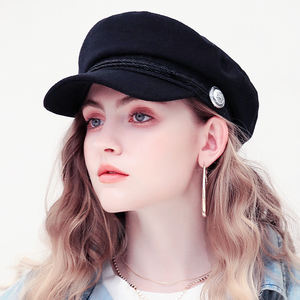 <span class=keywords><strong>Casquette</strong></span> de Baseball vintage pour femme, chapeaux d'hiver, octogonal, laine française, <span class=keywords><strong>boulanger</strong></span>, Streetwear noir, 2020 - Product Image 2