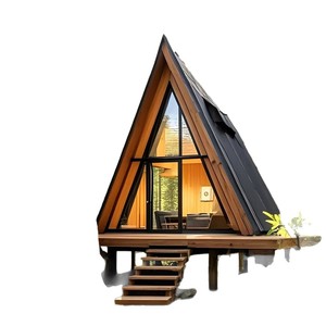 Villa con estructura de acero en forma de A, diseño moderno de acero ligero para vivienda al aire libre - Product Image 3